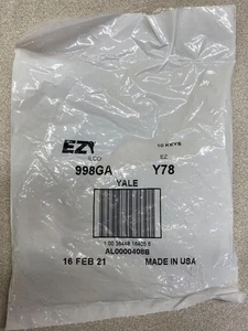 EZ Ilco 998GA Y78 NOS Yale Key Blanks Lot Of 10 - Picture 1 of 2