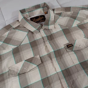 HOWLER BROS Shirt Men's Large Heed The Call Short Sleeve Snap Button Performance - Picture 1 of 16