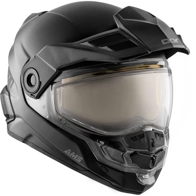 CKX Mission AMS Snowmobile Helmet Electric Shield Matte Black Heated Anti Fog Foto 1 de 4