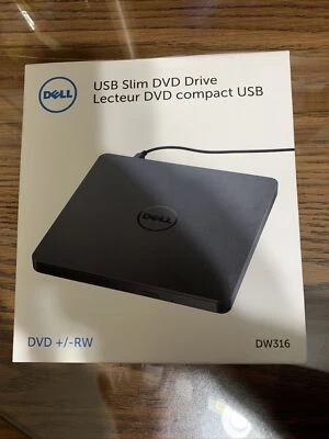 Unidad óptica Dell Dw316 externa USB delgada DVD RW 429aaux Foto 1 de 2