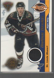 DALLAS DRAKE 2000-01 PACIFIC TITANIUM DRAFT DAY JERSEY CARD #89  /535