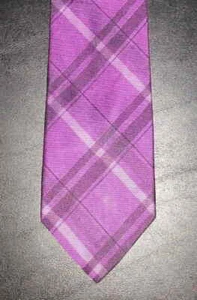 Apt. 9 Tie Silk Dk Purple Lt Purple Shimmering Purple Plaid NIB t3408 - Picture 1 of 7