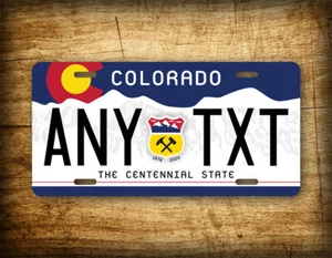 Personalized Colorado The Centennial State License Plate ANY TEXT 6x12 - Picture 1 of 6