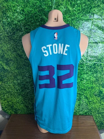 NBA Charlotte Hornets Basketball #32 Julyan Stone Game Jersey Teal Size 46+4 Cover
