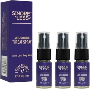 3 PACK Shhhnoreless Anti Snoring Throat Spray Snoring Aids for Men & Women 10ml - Picture 1 of 7