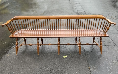Wallace Nutting Pennsylvania Ten Legger maple bench knuckle arms no 514 original Cover