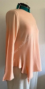 NWT Zara Knit True Life Bell Sleeve Knit Top with Ruffles in Coral Pink Size: S - Picture 1 of 11