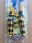 African Tribal Necklace and Dangle Earrings with Fabric Covered Beads Ethnic #2