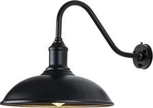 Dusk to Dawn Exterior Farmhouse Lighting Barn Light Fixture 21" Diameter, - Picture 1 of 10