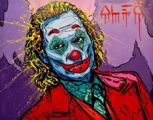 Alec Monopoly Hand oil painting on canvas,JOKER 24×32" - Picture 1 of 5