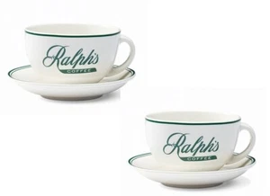 Ralph Lauren Ralph's Coffee Cup and Saucer Latte Cappuccino Tea set of 2 New F/S - Picture 1 of 9