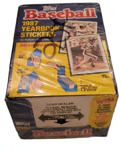 1987 TOPPS BASEBALL YEARBOOK STICKERS SEALED DEALER BOX 100 PACKS & 500 STICKERS - Picture 1 of 8