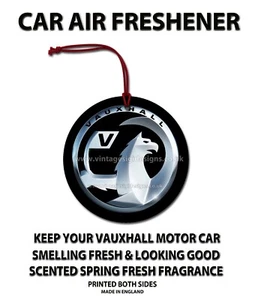 VAUXHALL CAR HANGING AIR FRESHENER. - Picture 1 of 1