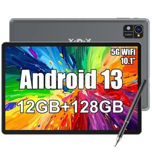 10" Tablet Android 13 Tablets 12+128GB Quad-Core T619 Tablet Dual Camera 7000mah - Picture 1 of 12
