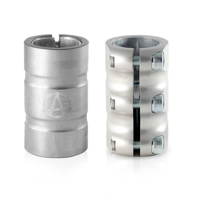 Apex Gama Bambini Trick Motorino Scooter Stunt Scs Morsetto 32/35 Argento - Immagine 1 di 1