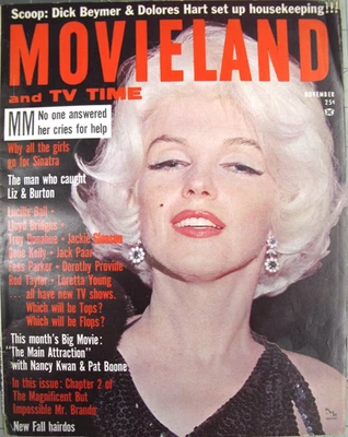 De colección Marilyn Monroe Película Hombre Revista Movieland TV Time Nov 1962 Foto 1 de 4