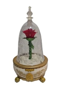 Disney Beauty And The Beast Light-up Enchanted Rose Musical Jewelry Box  - Picture 1 of 7
