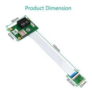 1PCS Mini PCI-E to PCI-E 1X Express Riser Extender Adapter Card with FFC Cable - Afbeelding 1 van 6