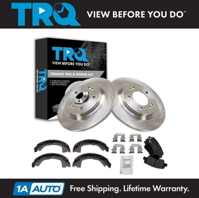 TRQ Rear Ceramic Brake Pad & Rotor Kit Fits 2014-2015 Kia Optima - Image 1 of 4