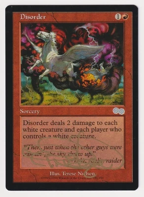 Gold Signed Disorder LP Urza's Saga Artist Terese Nielsen 1998 WOTC MTG Magic! - Image 1 of 2