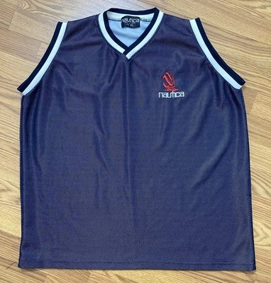 Camiseta sin mangas vintage de baloncesto Nautica de los 90 talla XL Hip Hop Streetwear EE. UU. Foto 1 de 4