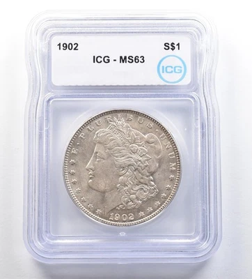 1902 Morgan Silver Dollar MS63 ICG *7190 - Image 1 of 3