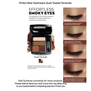 Avon True Perfect Wear Eyeshadow Quad ~Toasted Terracotta ~ Great Gift - Picture 1 of 5