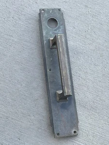 Antique Vintage Art Deco Bronze Brass Corbin Door Pull Handle 14” Long X 3” Wide - Picture 1 of 10