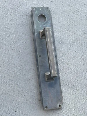 Antique Vintage Art Deco Bronze Brass Corbin Door Pull Handle 14” Long X 3” Wide - Image 1 of 4