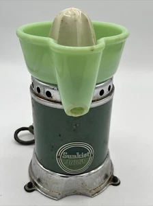 Vintage ~ Sunkist Juicit Elektrische Entsafter Jadeit Grün Glas UNGETESTET - Bild 1 von 8
