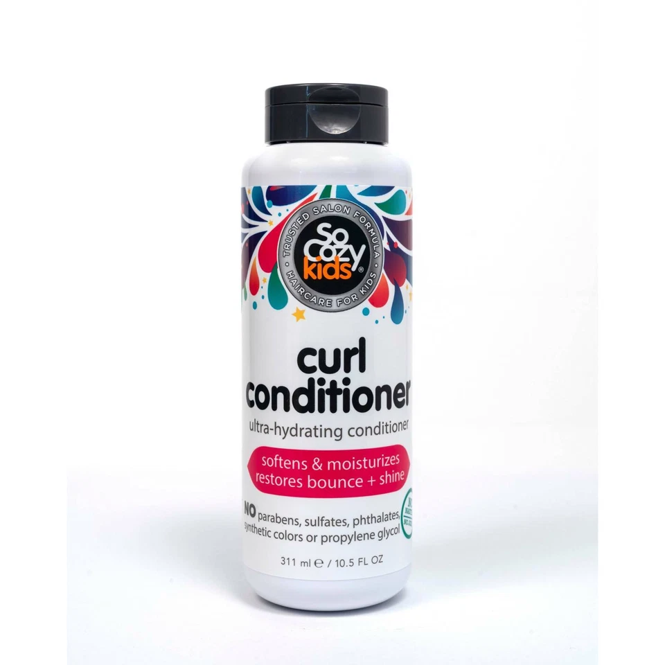 SoCozy Curl Conditioner for Kids Hair Restores Bounce and Shine 10.5 FL Oz