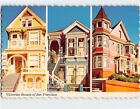 Postcard Victorian Houses of San Francsico, California