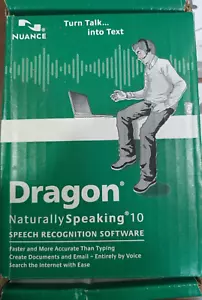 Nuance Dragon Naturally Speaking Standard Edition 10 Speech Recognition Software - Picture 1 of 2