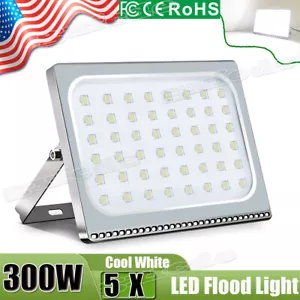 5x 300W Watt LED Stadium Light LED Flood Light Lamp Spotlight Garden Exterior - Picture 1 of 7