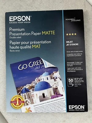 New Epson Premium Presentation Paper MATTE 8.Inches 50 Sheets S041263 - Image 1 of 3