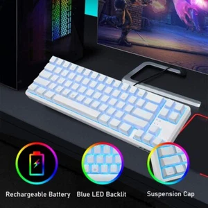 60% Wireless Bluetooth Mechanical Gaming Keyboard RGB Backlit Type C Portable US - Picture 1 of 15