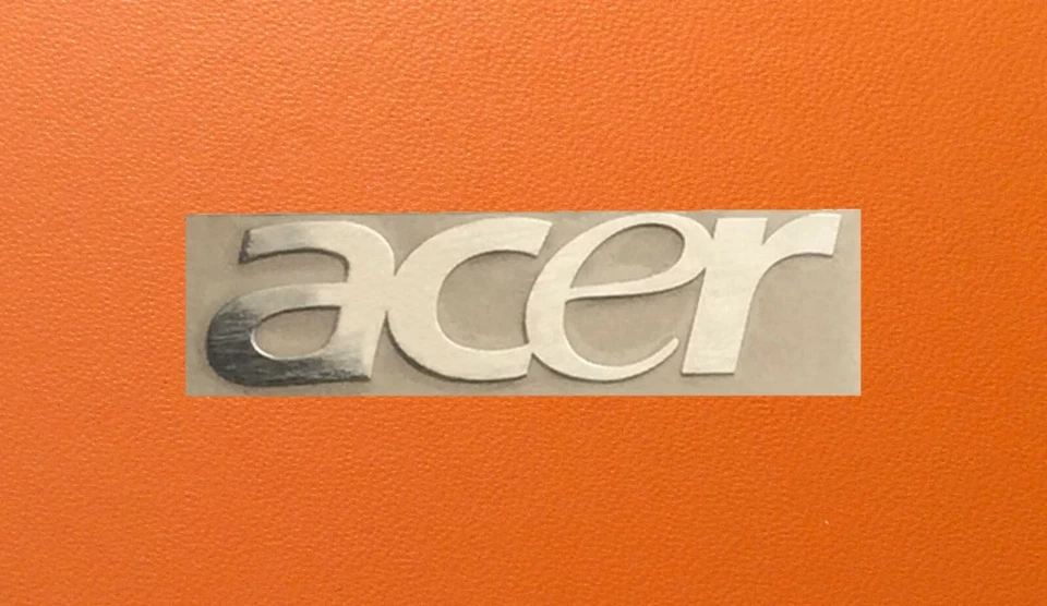 1 pcs Sticker for Acer Silver Chrome Logo Decal Case Badge 30mm x 8mm  - Image 1 of 1