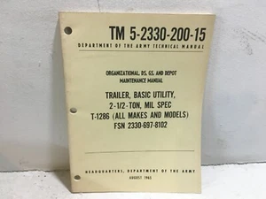 TM 5-2330-200-15. Trailer, Basic Utility, 2-1/2-ton, Mil Spec, T-1286 1965 - Picture 1 of 7