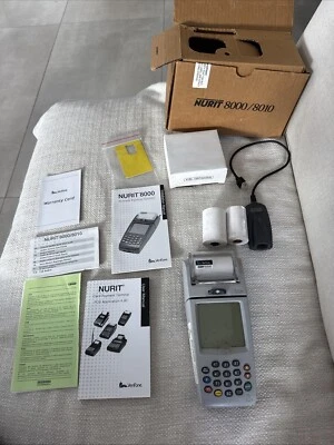 TERMINAL DE TARJETA DE CRÉDITO INALÁMBRICO VERIFONE NURIT 8000/8010/8020 CONFIGURACIÓN COMPLETA Foto 1 de 2