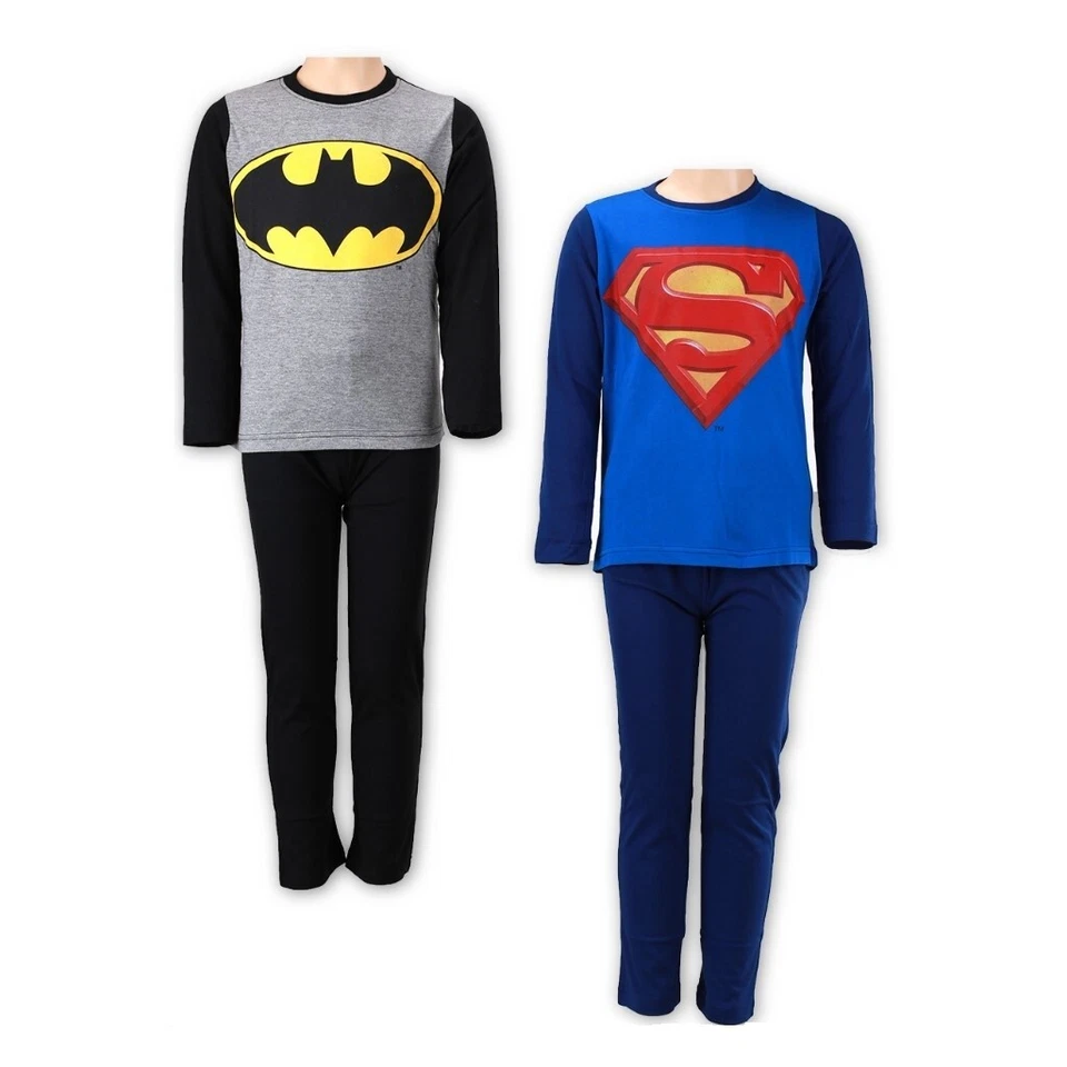 Pijamas de mercancía oficial para niños de DC Comics de Batman y Superman Foto 1 de 1