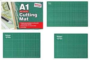 A1, A2, A3, A4, A5 Cutting Mat Non Slip Self Healing Printed Grid Lines - Picture 1 of 13