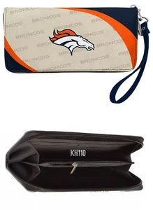Denver Broncos NFL Curve Zip Organizer Ladies Wallet - Picture 1 of 3