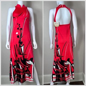 Vintage 1960s 1970s Red Jantzen Swim Maxi Dress Deadstock with Tags 60s 70s NOS - Picture 1 of 9