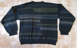 Bill Blass Vintage Mens Size Large Blue Knit Pullover Sweater Made In USA - Picture 1 of 8