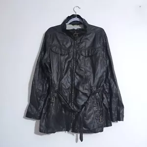 Barbour Womens Waxed Linen Jacket Ladies Size 18 XXXL Field Utility Coat UK - Picture 1 of 17