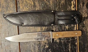 Cuchillo Bowie Sabre The Original Vintage con funda de cuero Japón - Imagen 1 de 7