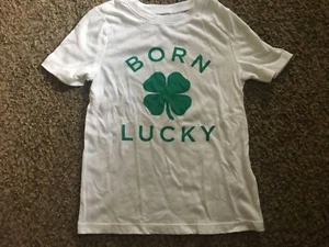 Old Navy Kids St. Patrick's Day "Born Lucky" T-Shirt Size 5T - Picture 1 of 4
