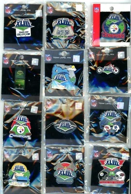 Prendedores Super Bowl XLIII Elección NFL SB 43 Pittsburgh Steelers vs Cardinals PSG Foto 1 de 2