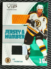 2003-04 ITG VIP SERIES - JOE THORNTON / 3 COLOR GAME JERSEY & NUMBER - SP / 10