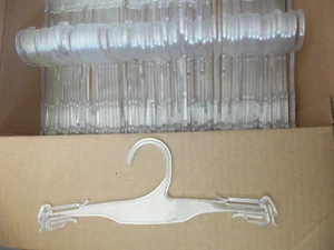 70 Assorted 10" Clear Plastic Lingerie Intimates Hangers for Bra Panty Underwear - Picture 1 of 3